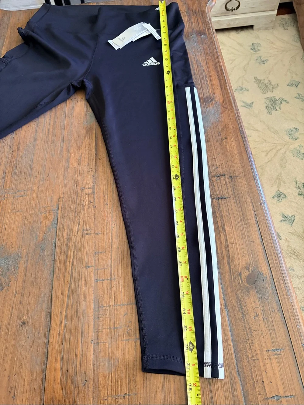 Adidas Black 3-Stripe Performance Leggings